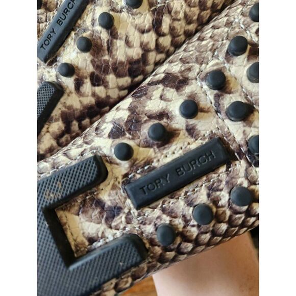 Tory Burch Kira driver leather shoe snake print size 6.5 - Picture 5 of 6
